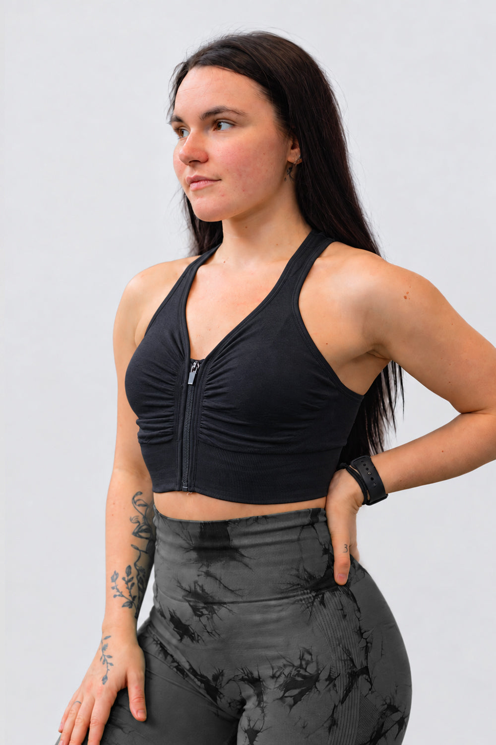 Zipped Sports Bra