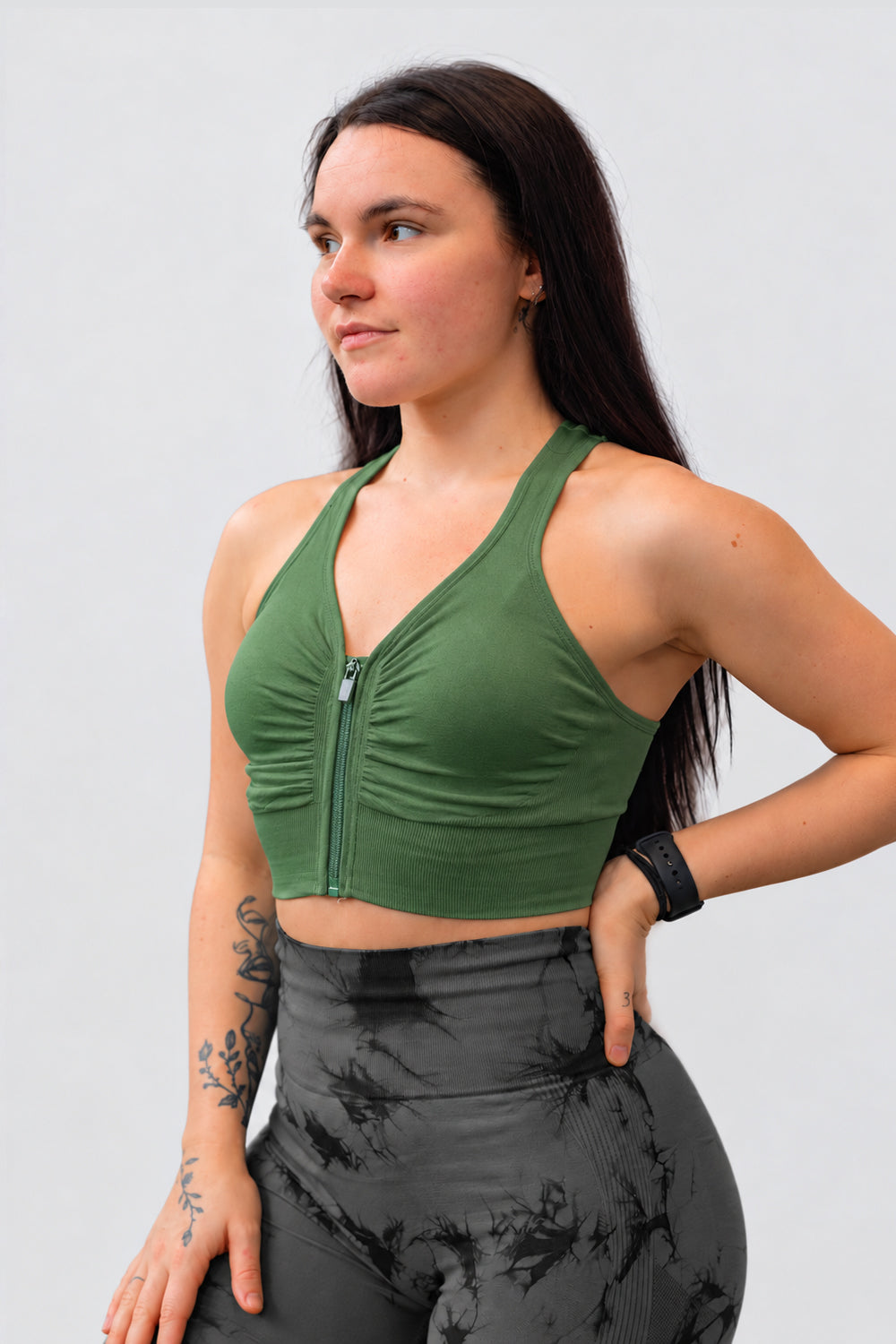 Zipped Sports Bra