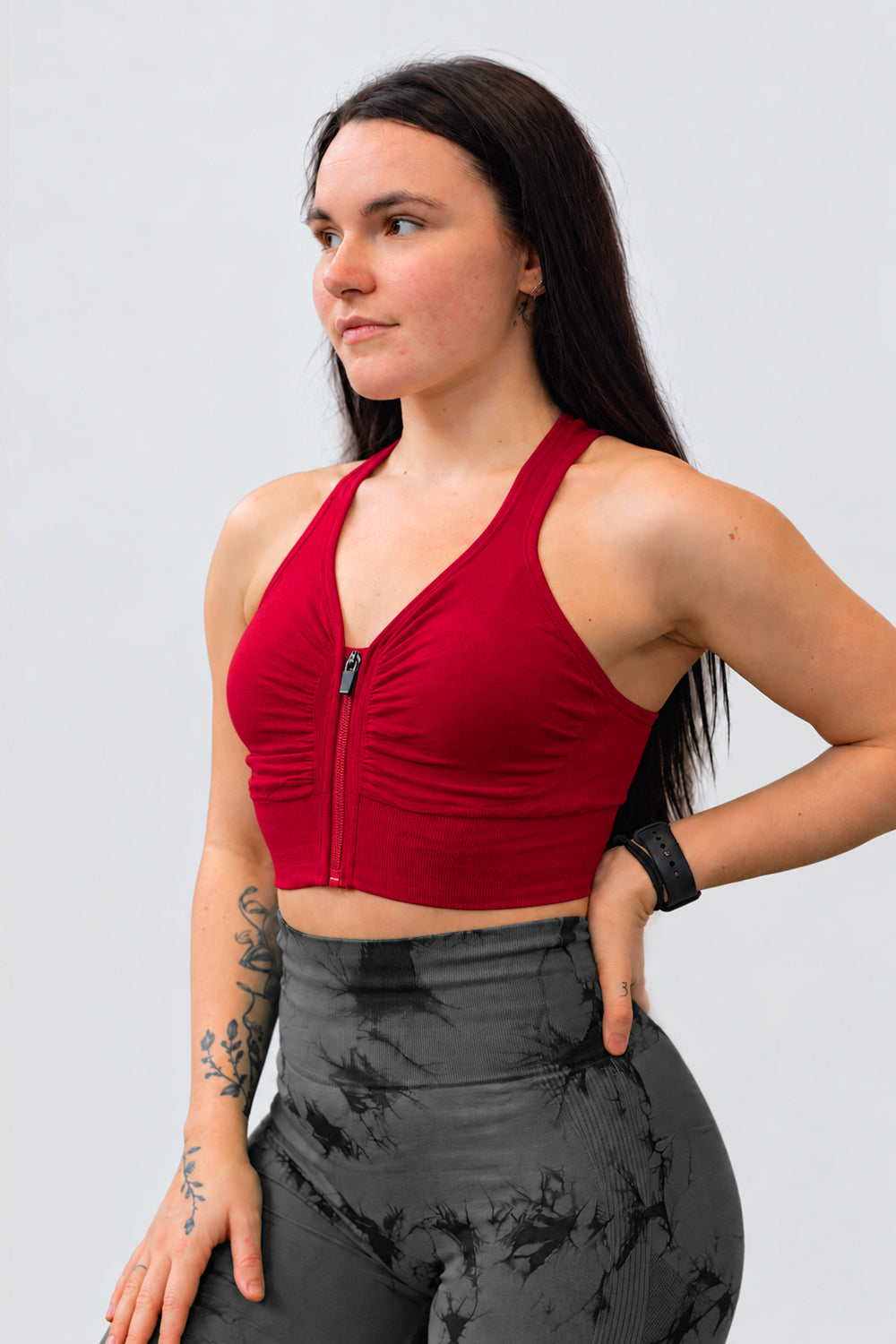 Zipped Sports Bra