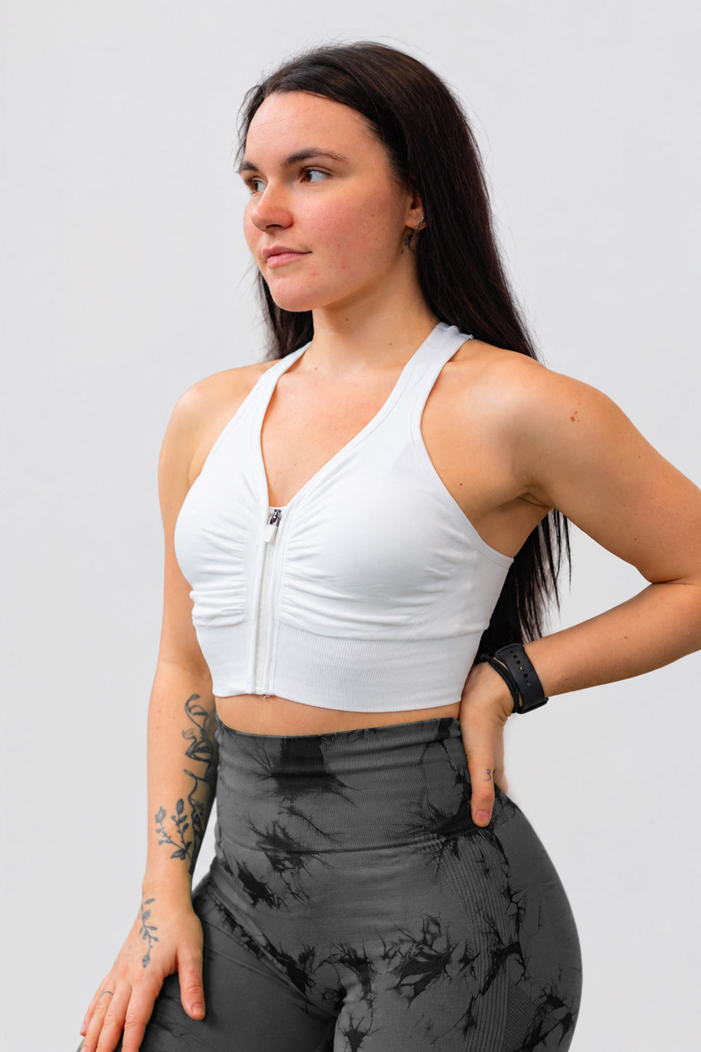 Zipped Sports Bra